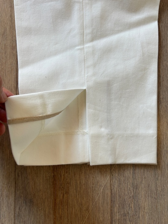 Brunello Cucinelli stretch-cotton white capri trousers size US 10 made in Italy - Picture 4 of 16